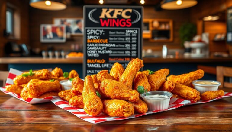 KFC Wings Menu