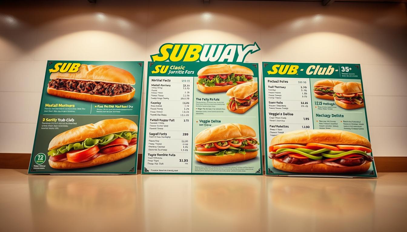 subway classic menu