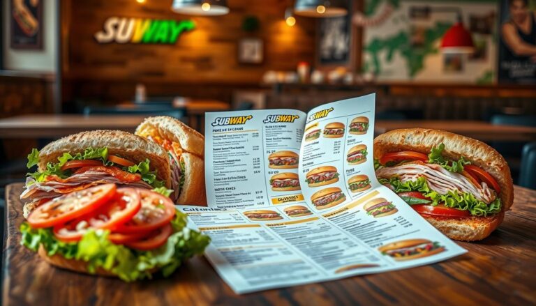 subway sandwich menu